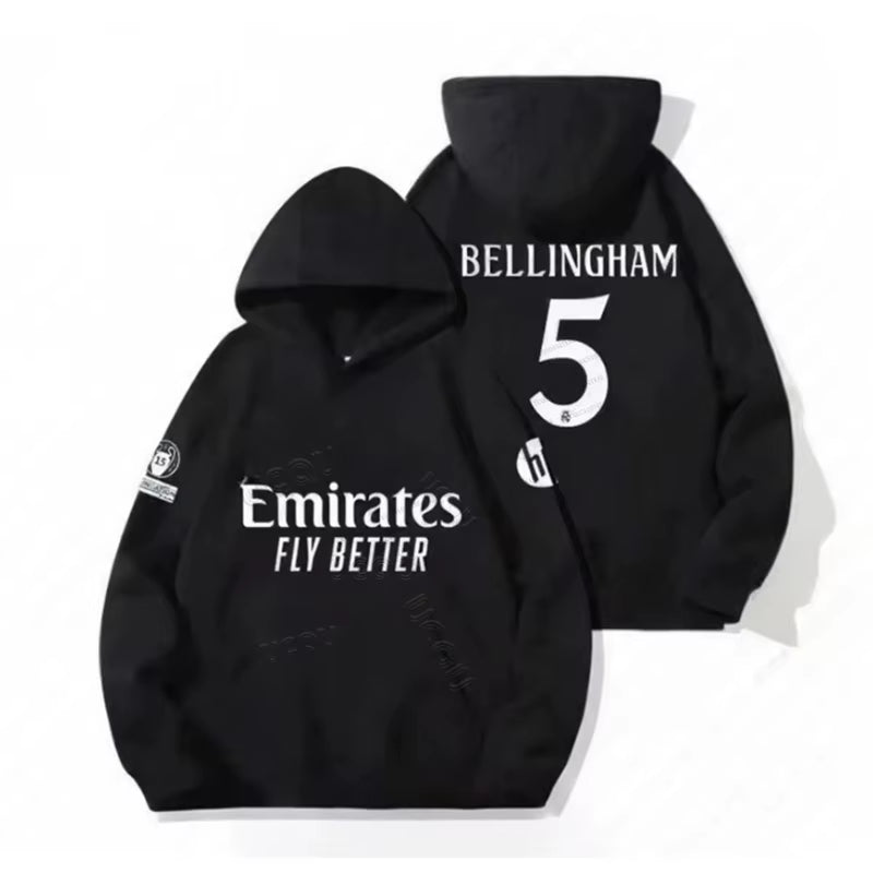 Mbappé No.9 Football Hooded Pullover for Men Women Winter Oversize Casual Long Sleeve Sweatshirt Loose Cotton Casual Hoodies