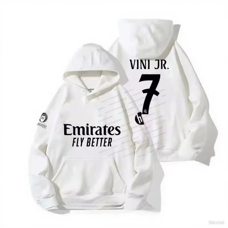 Mbappé No.9 Football Hooded Pullover for Men Women Winter Oversize Casual Long Sleeve Sweatshirt Loose Cotton Casual Hoodies