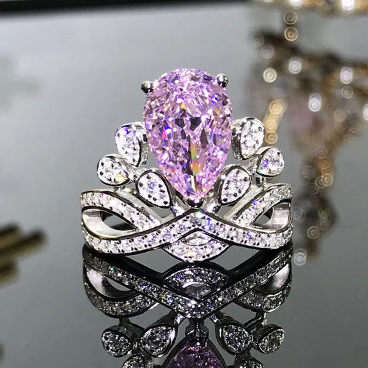 Royal Princess Sterling Water Drop Ring