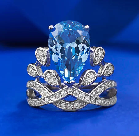 Royal Princess Sterling Water Drop Ring
