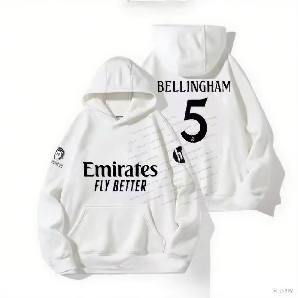 Mbappé No.9 Football Hooded Pullover for Men Women Winter Oversize Casual Long Sleeve Sweatshirt Loose Cotton Casual Hoodies