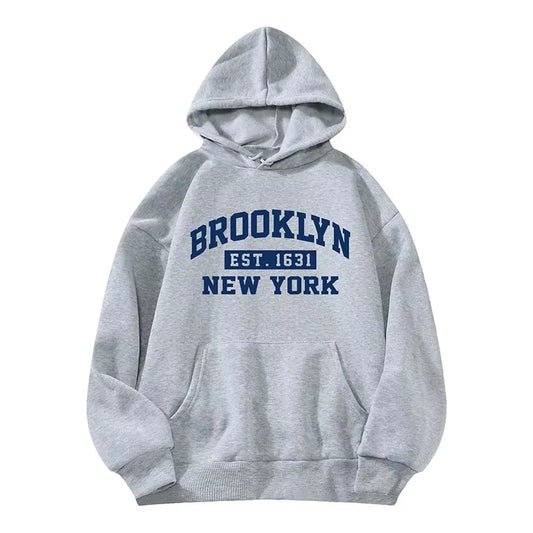BROOKLYN Men'S Casual Hoodies Spring Autumn Pullovers Fashion Multiple Colour Sweatshirts Top